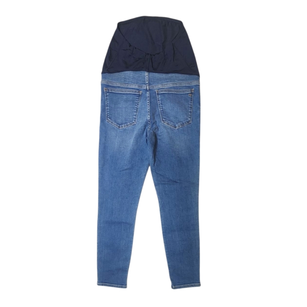 Madewell Over the Belly Tencel Denim Maternity Skinny Crop Jeans W27 Blue - Picture 4 of 13